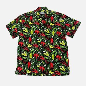 Vintage High Seas Trading Co. Chili Peppers Hawaiian Shirt Size Large